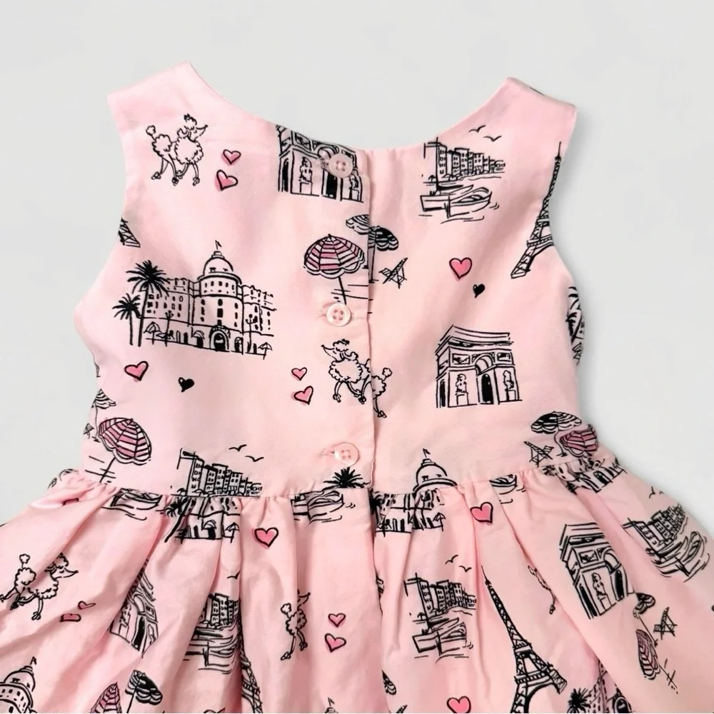 The Children’s Place Pink Paris-Themed Party Dress | 12–18M | NWOT